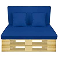 Los mejores  - Gbla Colchon y Respaldo de Espuma para Sofá de Palet Enfundado en Tejido - Ideal para Jardín- Terraza- Patio-Salón y…